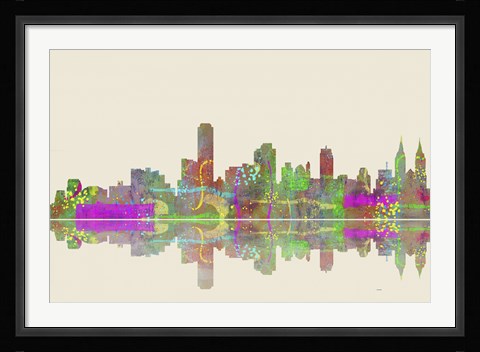 Framed Adelaide SA Skyline 2 Print
