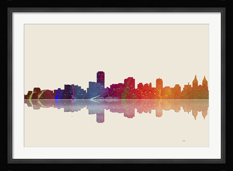 Framed Adelaide SA Skyline 3 Print