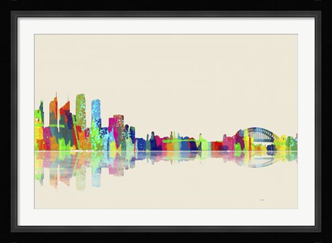 Framed Sydney NSW Skyline 1 Print