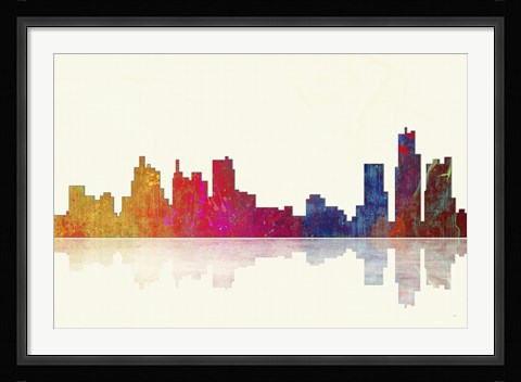Framed Boston Massachusetts Skyline 1 Print