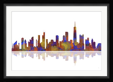 Framed Chicago Illinois Skyline 2 Print