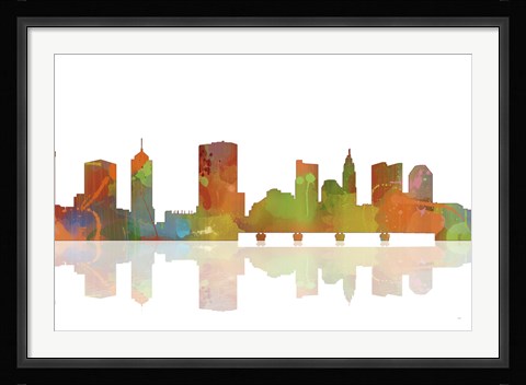 Framed Columbus Ohio Skyline 1 Print