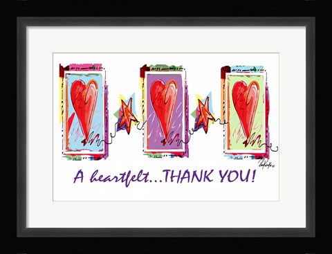 Framed Heartfelt Thank You Print