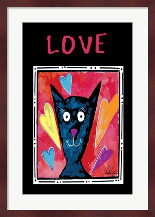 Framed Love Cat Print