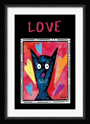 Framed Love Cat Print