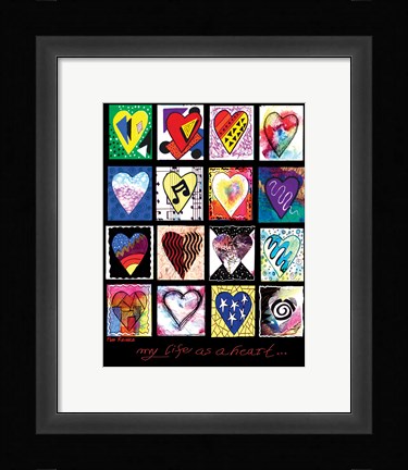 Framed My Life Heart Print