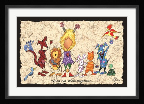 Framed Stick Together Print