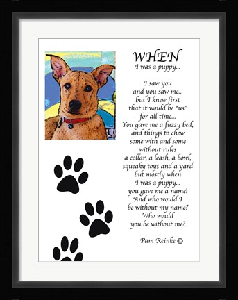 Framed When I was Print