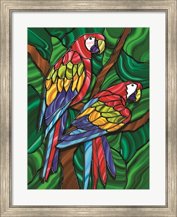 Framed Parrot B Print