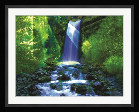 Framed Waterfall B Print