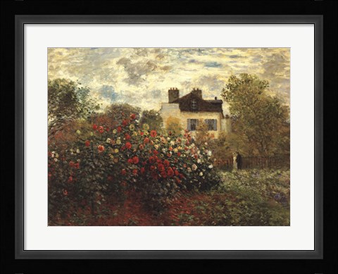 Framed Artist's Garden in Argenteuil Print