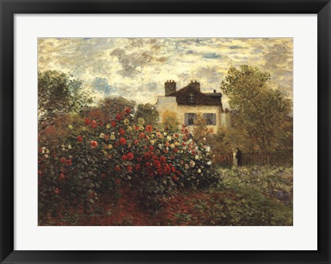 Framed Artist's Garden in Argenteuil Print