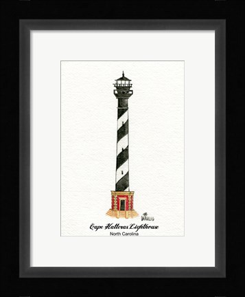 Framed Cape Hatteras Lighthouse, NC Print