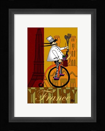 Framed Chef in France Print
