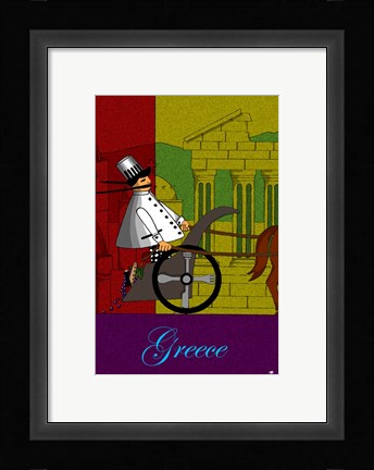 Framed Chef in Greece Print