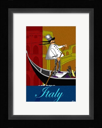 Framed Chef in Italy Print