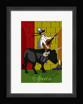 Framed Chef in Spain Print
