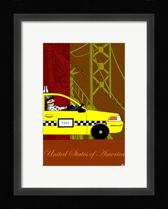 Framed Chef in USA Print