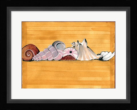 Framed Shell Vacation Print