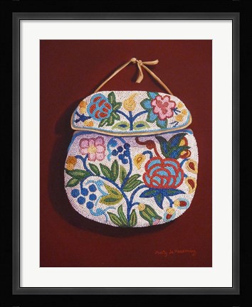 Framed Beaded Pouch Print