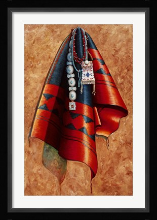 Framed Wrapped In Her Jewels Print