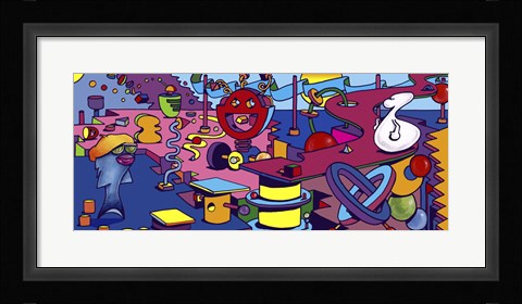 Framed Jazz Fish Zen Print