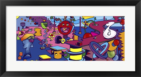 Framed Jazz Fish Zen Print