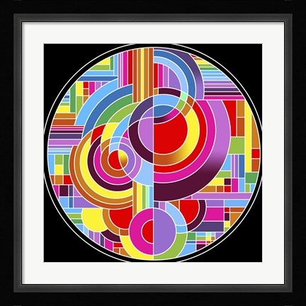 Framed Circles 1 Print