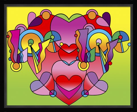 Framed Love Color Heart Print