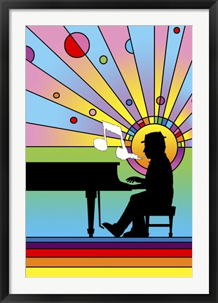 Framed Piano Player 1 Print