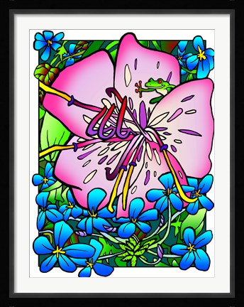 Framed Flowers 4 Print