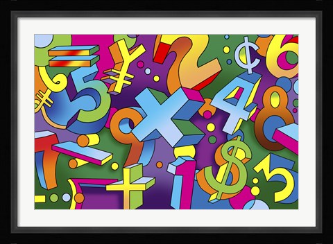 Framed Math Mural Print