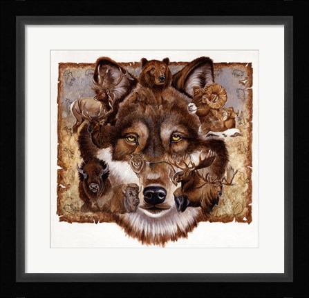Framed Wolf's World Print