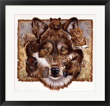 Framed Wolf's World Print