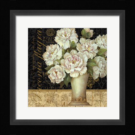 Framed Antique Floral Still Life II Print