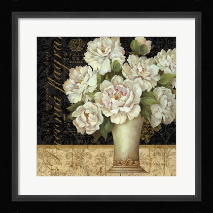 Framed Antique Floral Still Life II Print