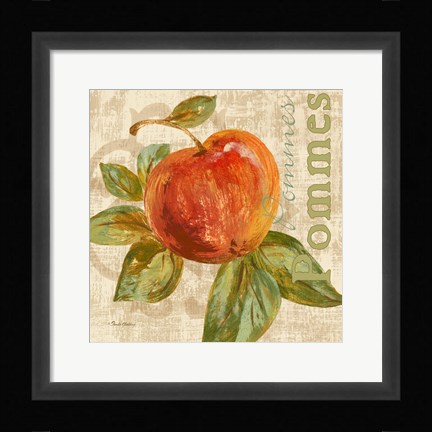 Framed Rustic Fruit I Print