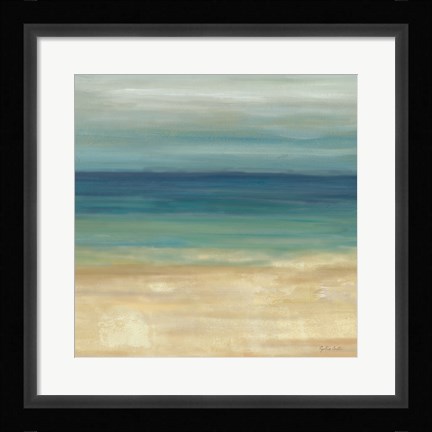 Framed Navy Blue Horizons II Print