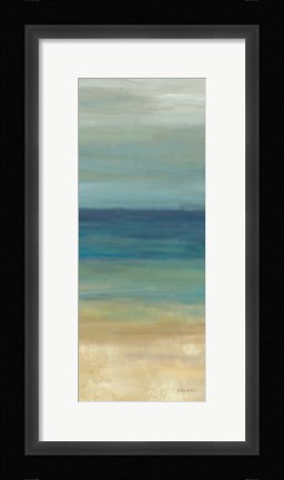 Framed Navy Blue Horizons Panel II Print