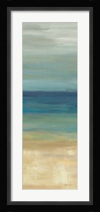 Framed Navy Blue Horizons Panel II Print