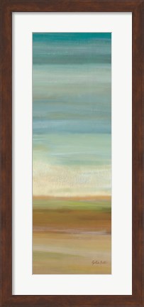 Framed Turquoise Horizons Panel I Print