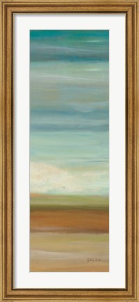 Framed Turquoise Horizons Panel II Print