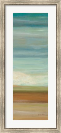 Framed Turquoise Horizons Panel II Print