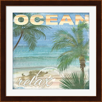 Framed Beach Palm II Print