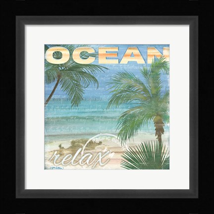 Framed Beach Palm II Print