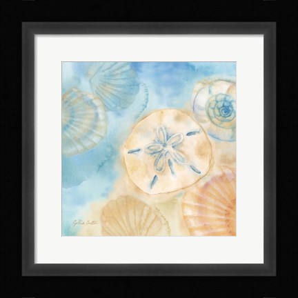 Framed Watercolor Shells III Print