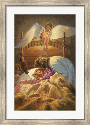 Framed Kissing Angel Print