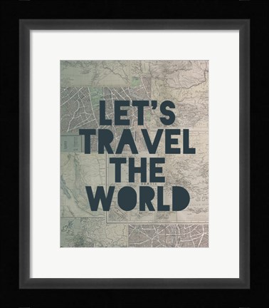 Framed Travel the World Print