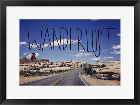 Framed Wanderlust Road Print