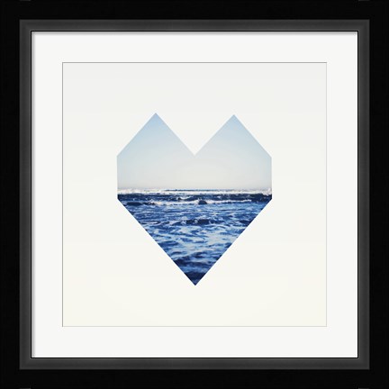 Framed Ocean Heart S6 Print